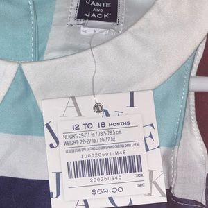 Janie and jack dress size 12-18 months